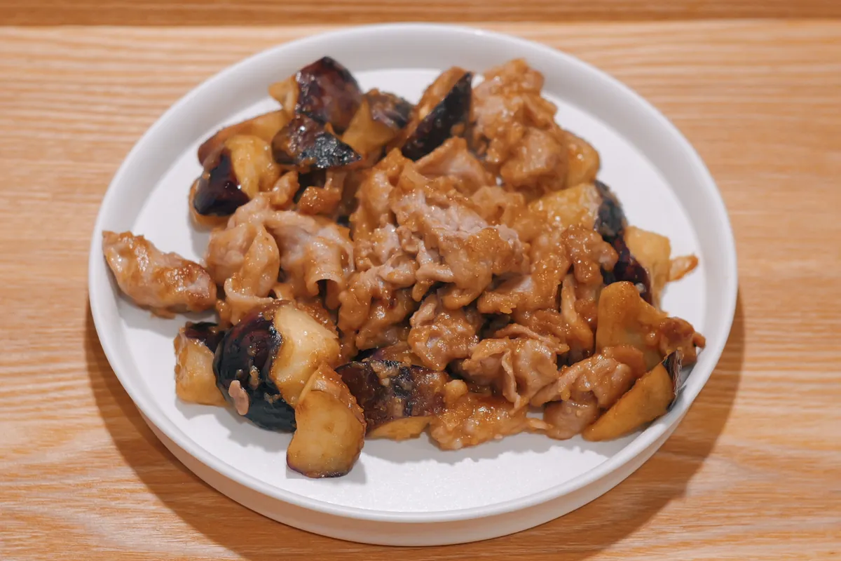 Recipe 豚肉となすの照り炒め